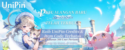 Petualangan Baru dari Monster Saga Evolution! Raih UniPin Credits & Kode Item untuk 500 Pemenang!